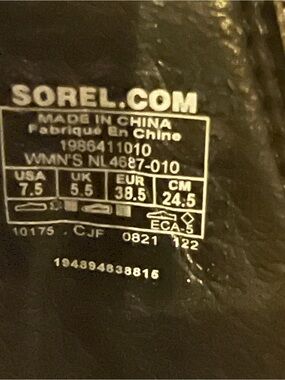 Sorel Black and White Sandal